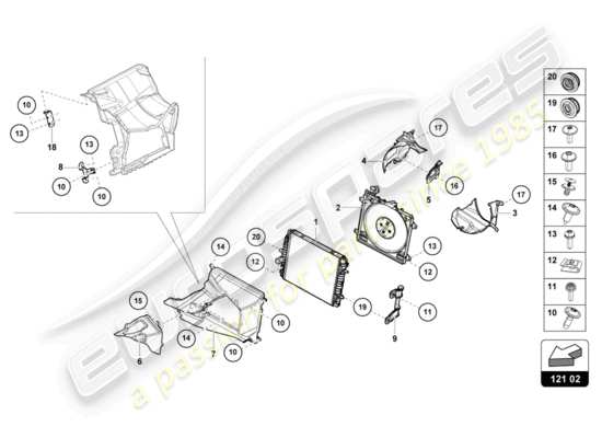 a part diagram from the Lamborghini Huracan LP610 parts catalogue