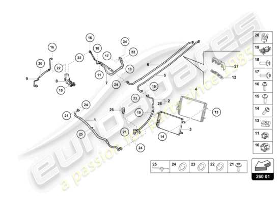 a part diagram from the Lamborghini Huracan LP610 parts catalogue