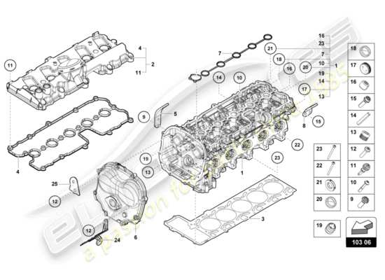 a part diagram from the Lamborghini Huracan LP610 parts catalogue