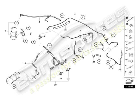 a part diagram from the Lamborghini Huracan LP610 parts catalogue