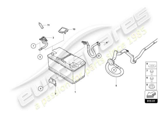 a part diagram from the Lamborghini Huracan LP610 parts catalogue