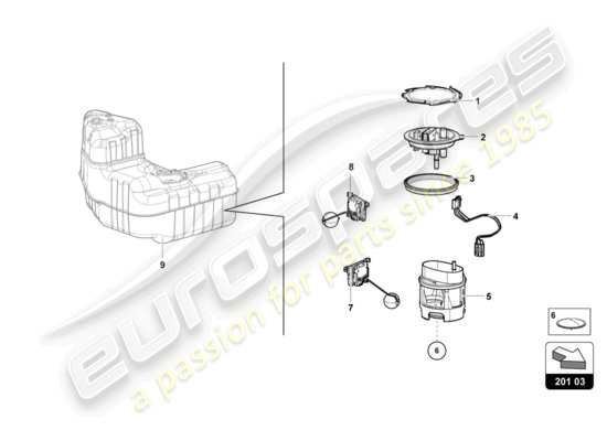 a part diagram from the Lamborghini Huracan LP610 parts catalogue