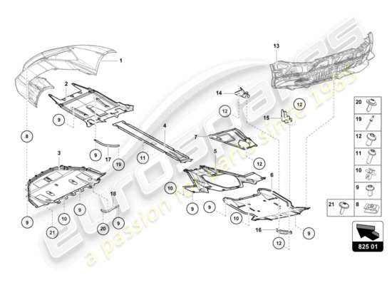 a part diagram from the Lamborghini Huracan LP610 parts catalogue