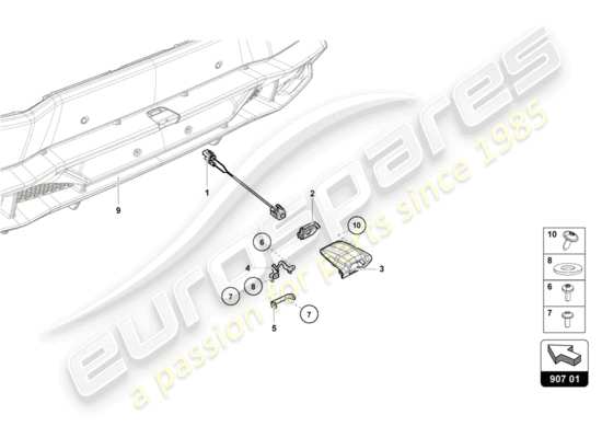 a part diagram from the Lamborghini Huracan LP610 parts catalogue