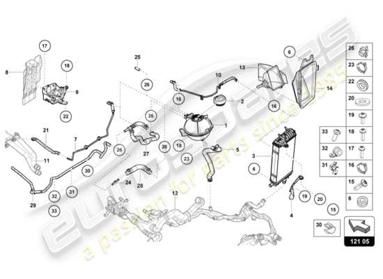 a part diagram from the Lamborghini Huracan LP610 parts catalogue