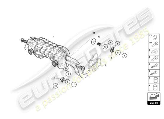 a part diagram from the Lamborghini Huracan LP610 parts catalogue