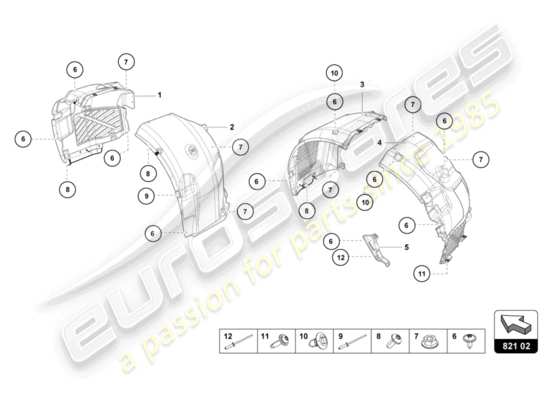 a part diagram from the Lamborghini Huracan LP580 parts catalogue