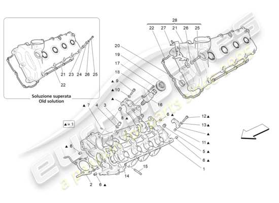 a part diagram from the Maserati GranTurismo parts catalogue