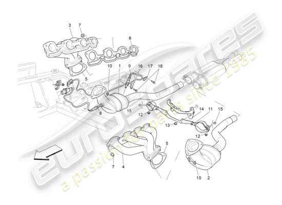 a part diagram from the Maserati GranTurismo parts catalogue