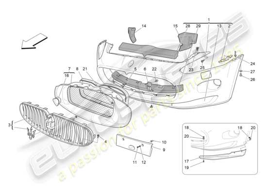 a part diagram from the Maserati GranTurismo parts catalogue