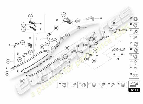 a part diagram from the Lamborghini Huracan LP580 parts catalogue