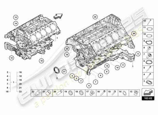 a part diagram from the Lamborghini Huracan LP580 parts catalogue