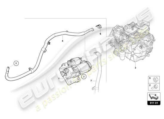 a part diagram from the Lamborghini Huracan LP580 parts catalogue