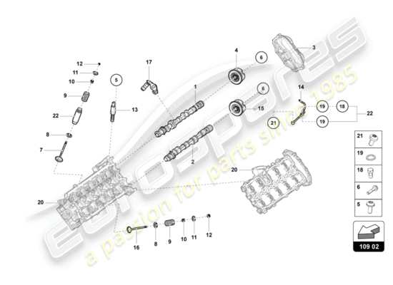 a part diagram from the Lamborghini Huracan LP580 parts catalogue