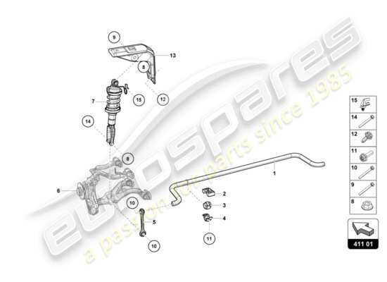 a part diagram from the Lamborghini Huracan LP580 parts catalogue