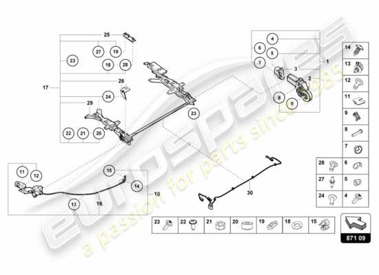 a part diagram from the Lamborghini Huracan LP580 parts catalogue