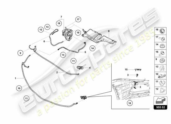 a part diagram from the Lamborghini Huracan LP580 parts catalogue