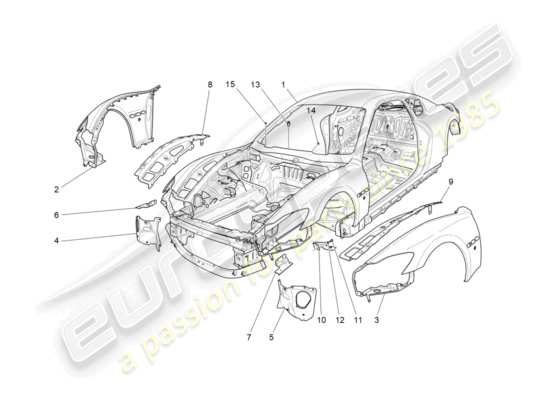 a part diagram from the Maserati GranTurismo parts catalogue