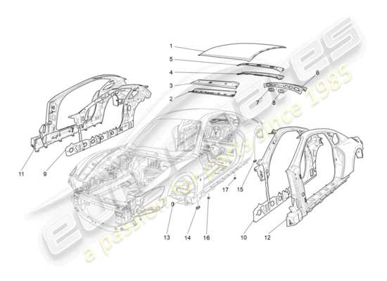 a part diagram from the Maserati GranTurismo parts catalogue