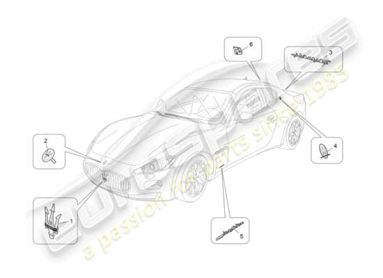 a part diagram from the Maserati GranTurismo parts catalogue