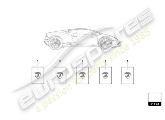 a part diagram from the Lamborghini Huracan LP580 parts catalogue