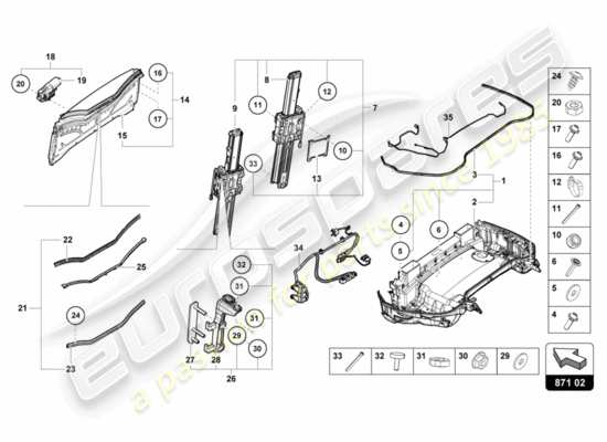 a part diagram from the Lamborghini Huracan LP580 parts catalogue