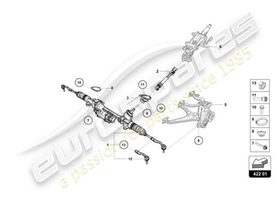 a part diagram from the Lamborghini Huracan LP580 parts catalogue