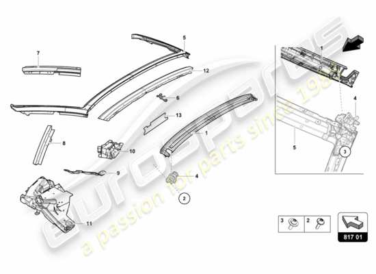 a part diagram from the Lamborghini Huracan LP580 parts catalogue