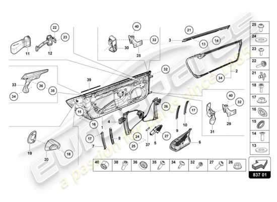 a part diagram from the Lamborghini Huracan LP580 parts catalogue