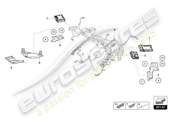 a part diagram from the Lamborghini Huracan LP580 parts catalogue