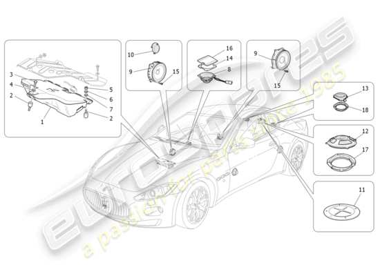 a part diagram from the Maserati GranTurismo parts catalogue