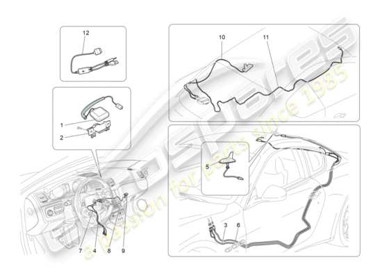 a part diagram from the Maserati GranTurismo parts catalogue