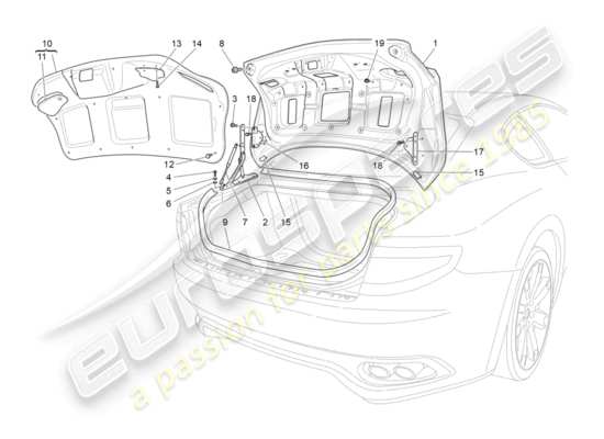 a part diagram from the Maserati GranTurismo parts catalogue