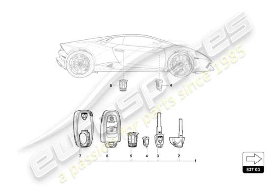 a part diagram from the Lamborghini Huracan LP580 parts catalogue