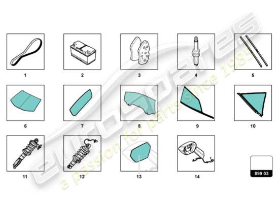 a part diagram from the Lamborghini Huracan LP580 parts catalogue