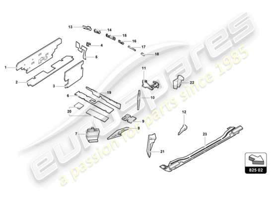 a part diagram from the Lamborghini Huracan LP610 parts catalogue