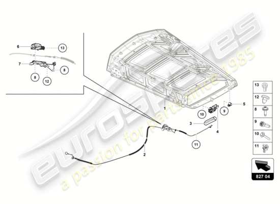 a part diagram from the Lamborghini Huracan LP610 parts catalogue