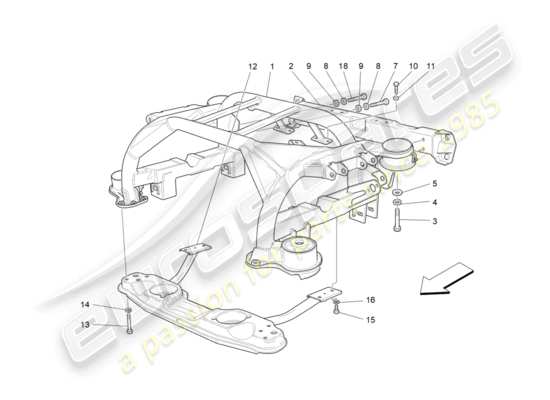 a part diagram from the Maserati GranTurismo parts catalogue