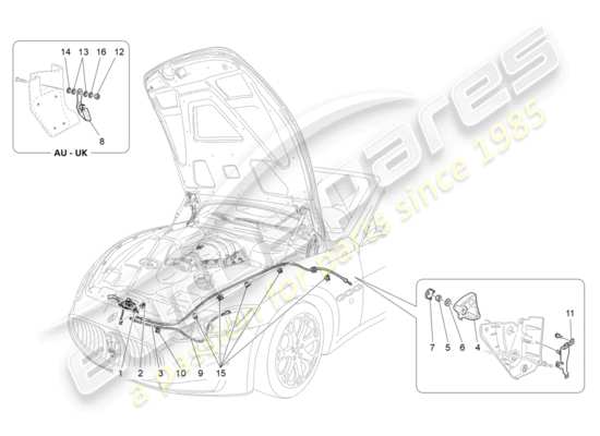 a part diagram from the Maserati GranTurismo parts catalogue