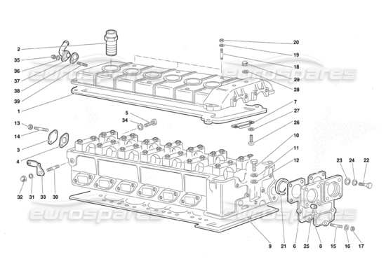 a part diagram from the Lamborghini Diablo parts catalogue