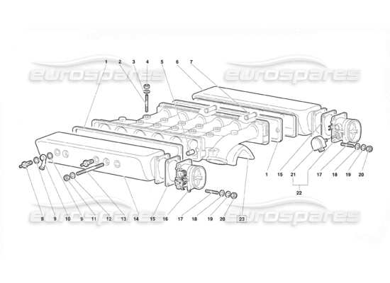 a part diagram from the Lamborghini Diablo parts catalogue