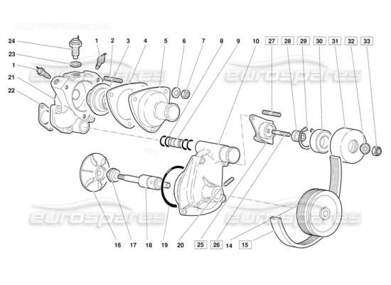 a part diagram from the Lamborghini Diablo parts catalogue