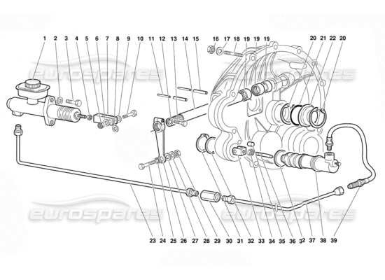 a part diagram from the Lamborghini Diablo parts catalogue