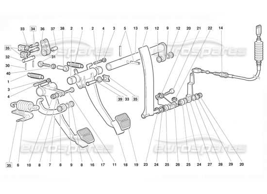 a part diagram from the Lamborghini Diablo parts catalogue