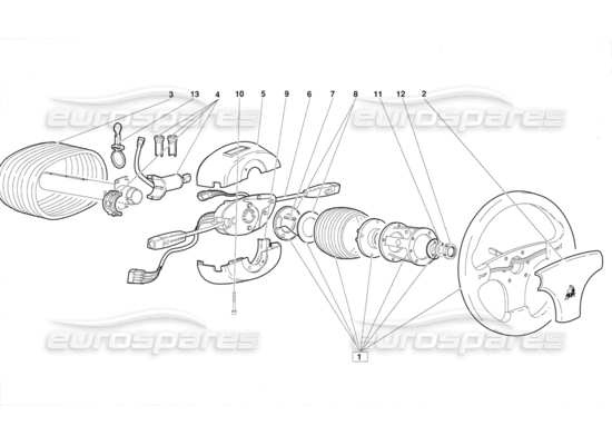 a part diagram from the Lamborghini Diablo parts catalogue