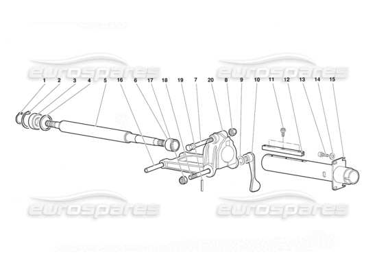 a part diagram from the Lamborghini Diablo parts catalogue