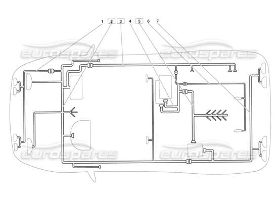 a part diagram from the Lamborghini Diablo parts catalogue