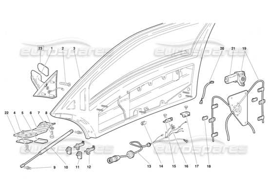 a part diagram from the Lamborghini Diablo parts catalogue