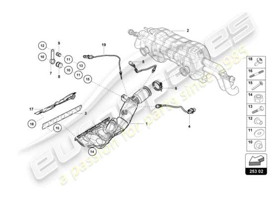 a part diagram from the Lamborghini Huracan LP610 parts catalogue