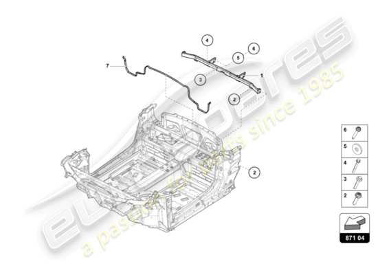 a part diagram from the Lamborghini Huracan LP610 parts catalogue